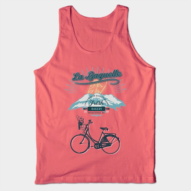 Retro La Baguette Bakery Cafe Tank Top by SFDesignstudio